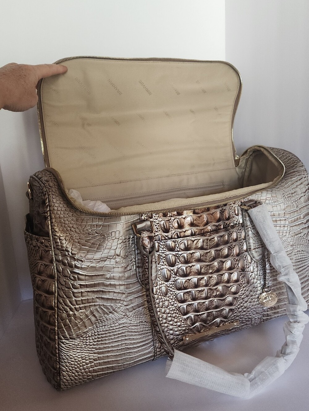 BRAHMIN Talulla Silver Lining Weekender - Picture 8 of 9